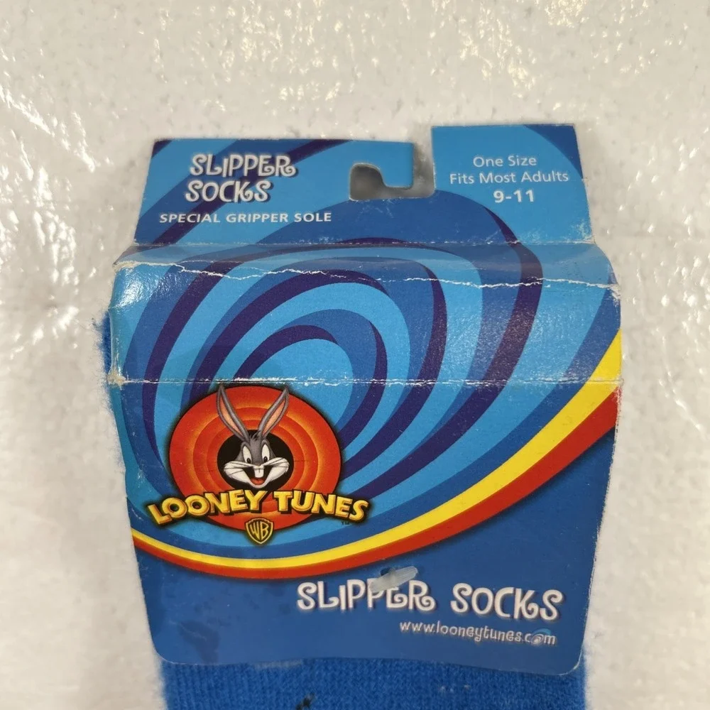 Vintage Tweety Looney Tunes 1997 Slipper Socks Warner Bros Gripper Sole New NWT